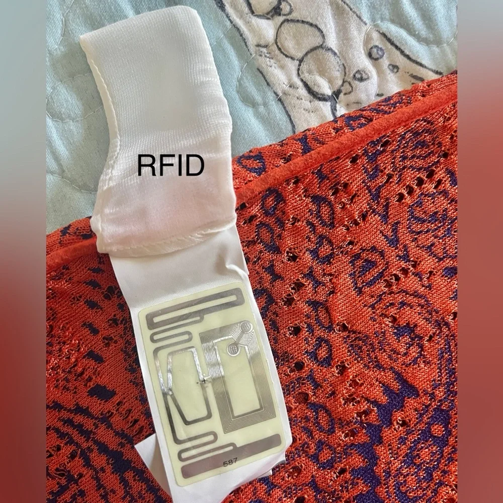 Robert Carvalli $1150. NWT Stunning Top Sz EU 38 Royal Blue & Burnt Orange - Picture 7 of 16